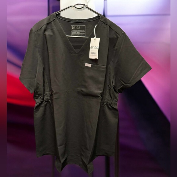 FIGS SET maternity Black scrub XL with pockets & stretchy NEW WITH TAGS - Picture 1 of 9
